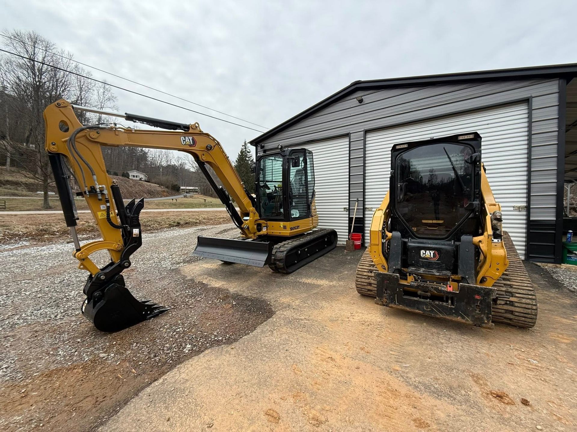 CAT mini excavator and compact track loader ready for work